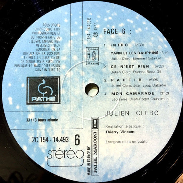 Julien Clerc - Julien Clerc (Enregistrement Public 1977) (3xVinyl, LP, Album) Very Good (VG) / Very Good (VG)