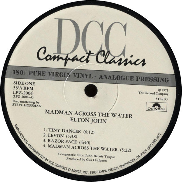 Elton John - Madman Across The Water (Vinyl, LP, Album, Numbered, Reissue, Stereo) Mint (M) / Mint (M)
