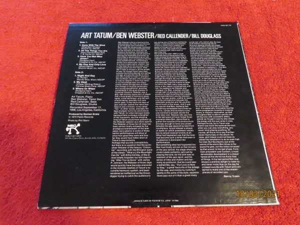 Art Tatum - The Tatum Group Masterpieces (Vinyl, LP, Album, Mono)