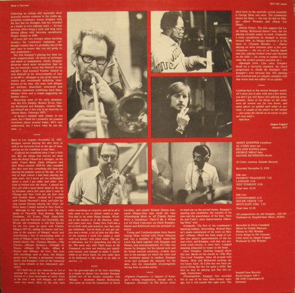 Jimmy Knepper Quintet - Cunningbird (Vinyl, LP, Album) Very Good Plus (VG+) / Very Good (VG)