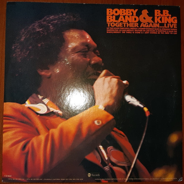 Bobby Bland - Together Again...Live (Vinyl, LP, Album, Promo) Very Good Plus (VG+) / Very Good (VG)