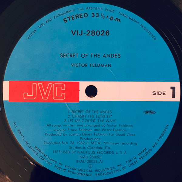 Victor Feldman - Secret Of The Andes (Vinyl, LP, Album, Reissue, St...