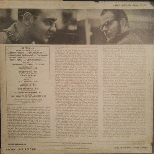 Joe Pass - Catch Me! (Vinyl, LP, Album, Stereo) Very Good Plus (VG+) / Very Good (VG)