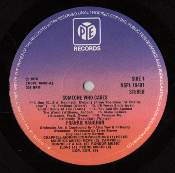 Frankie Vaughan - Someone Who Cares (Vinyl, LP) Very Good (VG) / Good Plus (G+)