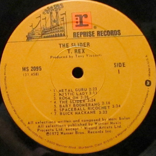 T. Rex - The Slider (Vinyl, LP, Album, Reissue) Very Good Plus (VG+) / Very Good Plus (VG+)