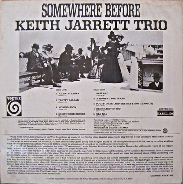 Keith Jarrett Trio - Somewhere Before = サムホエア・ビフォー (Vinyl, LP, Albu...