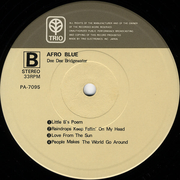 Dee Dee Bridgewater - Afro Blue (Vinyl, LP, Album, Stereo)
