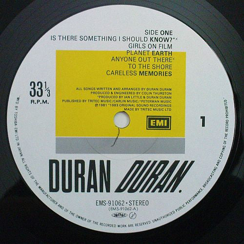 Duran Duran - Duran Duran (Vinyl, LP, Album, Reissue)