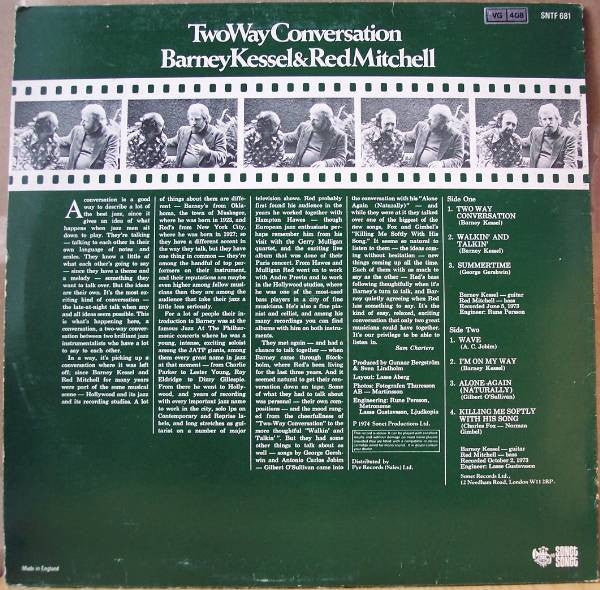 Barney Kessel - Two Way Conversation (Vinyl, LP, Album) Very Good Plus (VG+) / Very Good (VG)