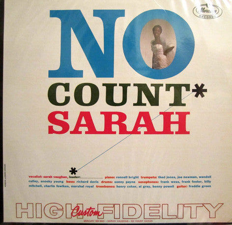 Sarah Vaughan - No Count Sarah (Vinyl, LP, Album, Mono) Very Good (VG) / Very Good Plus (VG+)
