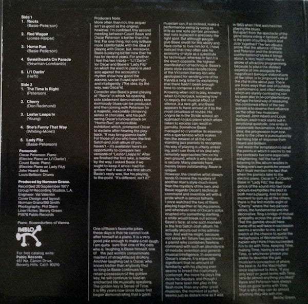Oscar Peterson - Satch And Josh.....Again (Vinyl, LP, Album, Stereo) Very Good (VG) / Very Good (VG)
