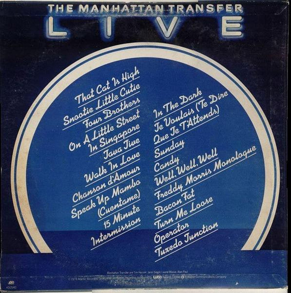 The Manhattan Transfer - Live (Vinyl, LP, Album)