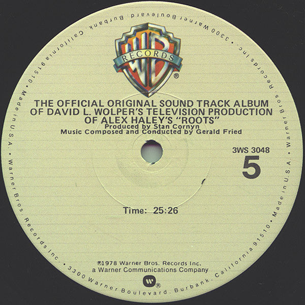 Gerald Fried - Roots (The Official Original Sound Track Album Of David L. Wolper's Television Production Of Alex Haley's) (3xVinyl, LP, Album) Very Good (VG) / Very Good (VG)