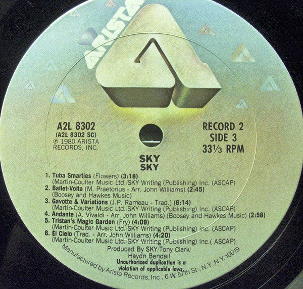 Sky (4) - Sky (2xVinyl, LP, Album) Very Good (VG) / Very Good (VG)