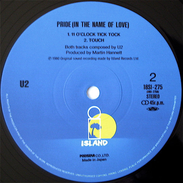 U2 - Pride (In The Name Of Love) (Vinyl, 12", 45 RPM, Single) Very Good (VG) / Very Good Plus (VG+)