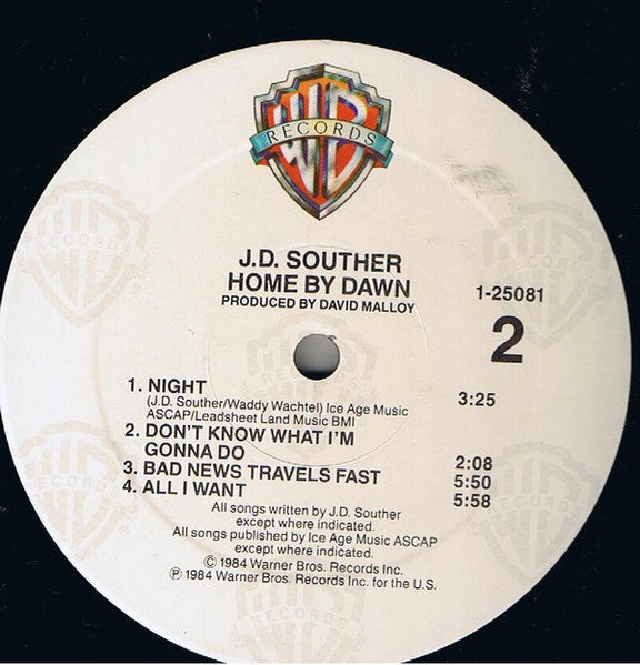 John David Souther - Home By Dawn (Vinyl, LP, Album) Very Good Plus (VG+) / Very Good (VG)