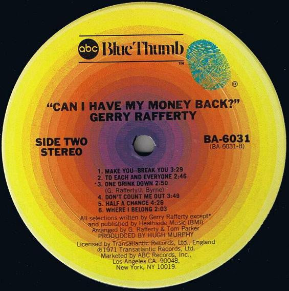 Gerry Rafferty - Can I Have My Money Back? (Vinyl, LP, Album, Reiss...