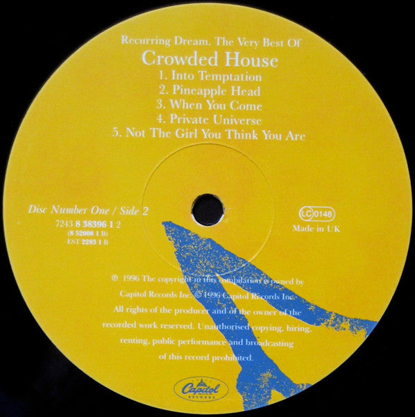 Crowded House - Recurring Dream: The Very Best Of Crowded House (2xVinyl, LP, Compilation) Very Good (VG) / Very Good Plus (VG+)