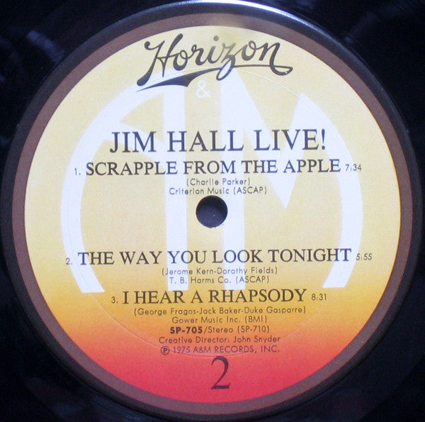 Jim Hall - Jim Hall Live! (Vinyl, LP, Album, Stereo) Very Good (VG) / Very Good (VG)
