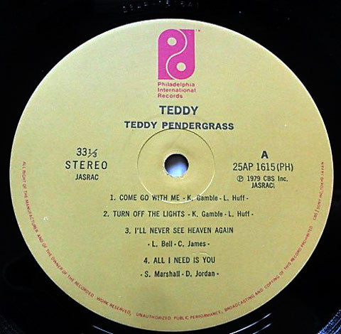 Teddy Pendergrass - Teddy (Vinyl, LP, Album) Near Mint (NM or M-) / Very Good (VG)