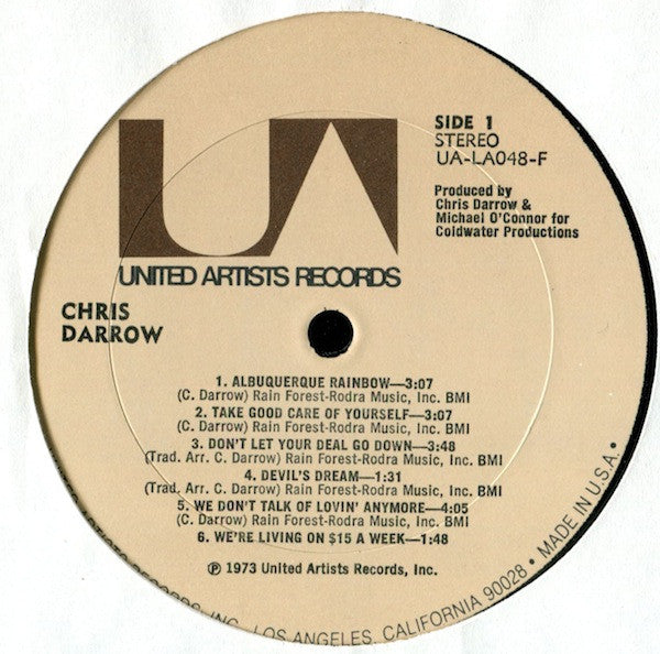 Chris Darrow - Chris Darrow (Vinyl, LP, Album) Very Good (VG) / Good Plus (G+)