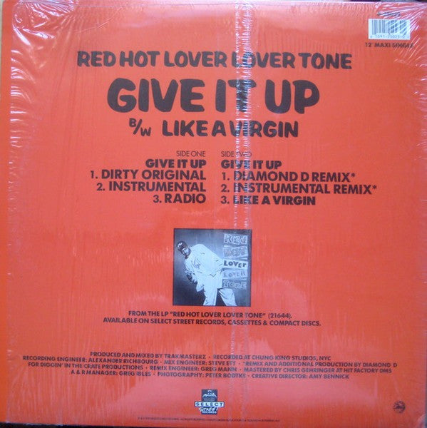 Red Hot Lover Tone - Give It Up (Vinyl, 12", 33 ⅓ RPM, Maxi-Single) Very Good (VG) / Good Plus (G+)