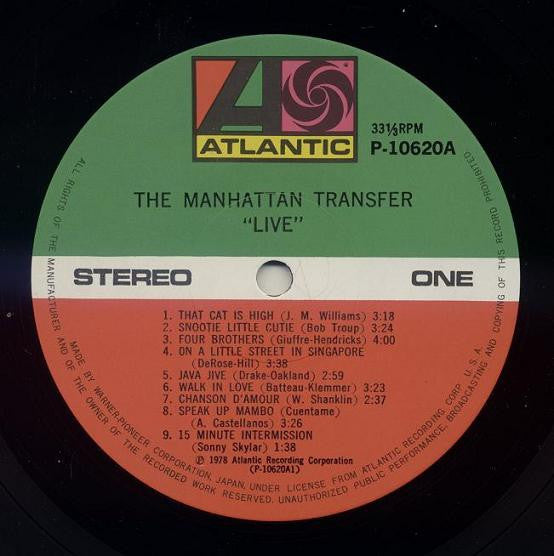 The Manhattan Transfer - Live (Vinyl, LP, Album)