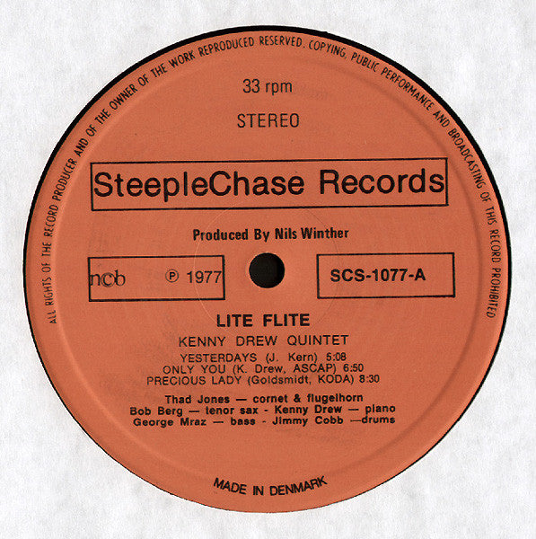 Kenny Drew Quintet - Lite Flite (Vinyl, LP, Album) Very Good (VG) / Very Good (VG)