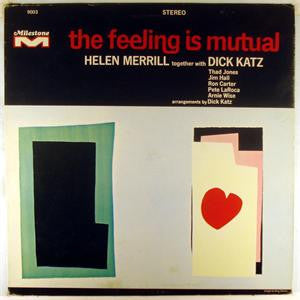 Helen Merrill - The Feeling Is Mutual (Vinyl, LP, Album, Stereo) Very Good (VG) / Good Plus (G+)