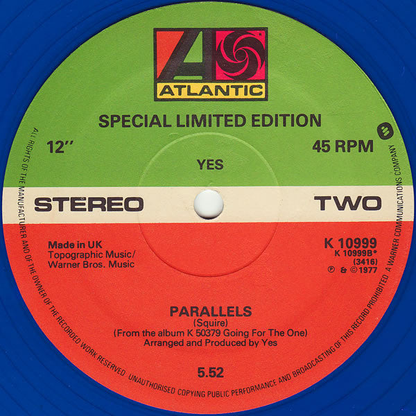 Yes - Wonderous Stories (Vinyl, 12", 45 RPM, Single, Limited Edition) Good Plus (G+) / Good Plus (G+)