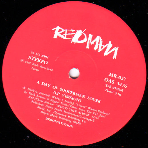 Redman - A Day Of Sooperman Lover (Vinyl, 12", 33 ⅓ RPM, Reissue) Very Good Plus (VG+) / Very Good Plus (VG+)