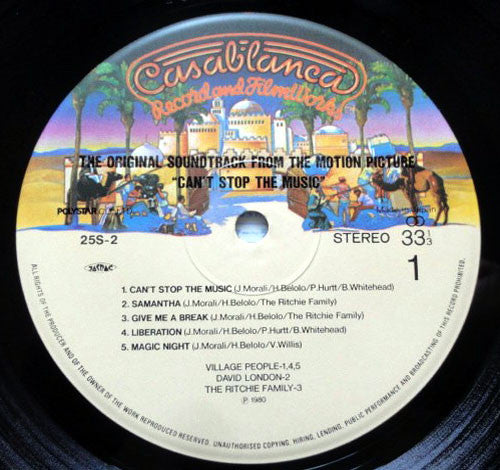 Village People - Can't Stop The Music - The Original Soundtrack Album (Vinyl, LP, Album) Very Good (VG) / Very Good (VG)