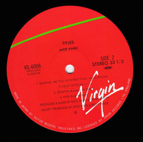 Mick Karn - Titles (Vinyl, LP, Album)