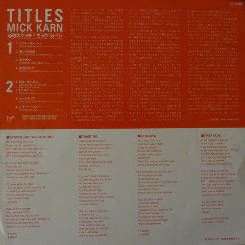 Mick Karn - Titles (Vinyl, LP, Album)