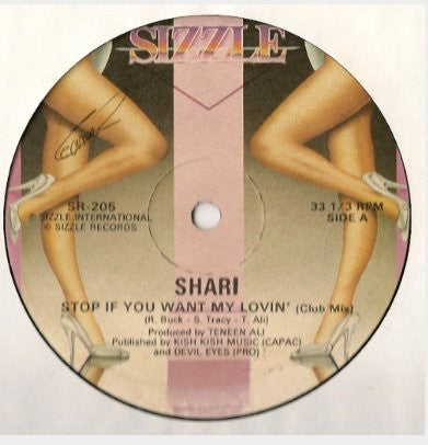 Shari - Stop If You Want My Lovin' (Vinyl, 12", 33 ⅓ RPM) Very Good Plus (VG+) / Very Good Plus (VG+)