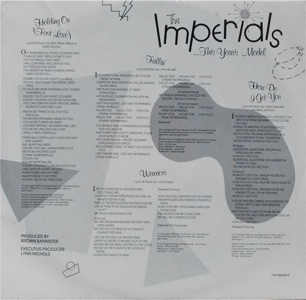 Imperials - ...This Year's Model (Vinyl, LP, Album) Very Good Plus (VG+) / Very Good Plus (VG+)
