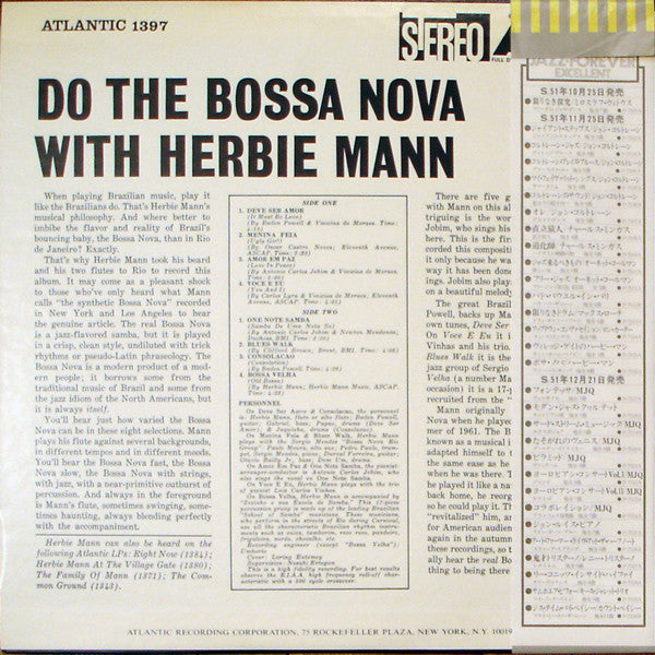 Herbie Mann - Do The Bossa Nova (Vinyl, LP, Album, Stereo, Reissue) Very Good (VG) / Very Good (VG)