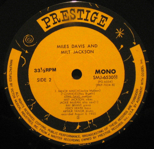 Miles Davis - Quintet / Sextet (Vinyl, LP, Album, Mono, Reissue)