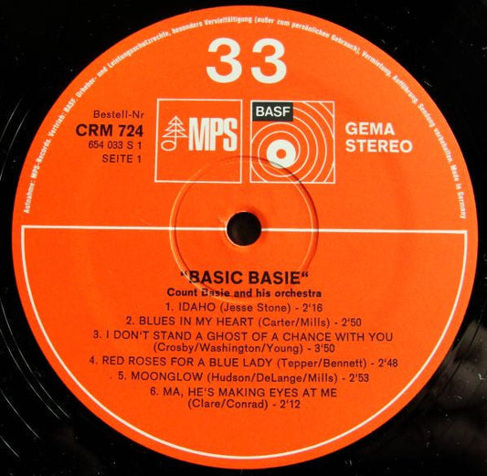 Count Basie Orchestra - Basic Basie (Vinyl, LP, Album, Reissue) Near Mint (NM or M-) / Very Good Plus (VG+)