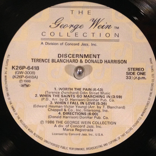 Terence Blanchard - Discernment (Vinyl, LP, Album) Very Good Plus (VG+) / Very Good Plus (VG+)