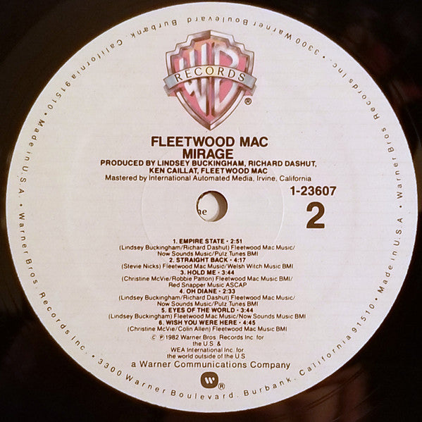 Fleetwood Mac - Mirage (Vinyl, LP, Album, Stereo) Very Good Plus (VG+) / Near Mint (NM or M-)