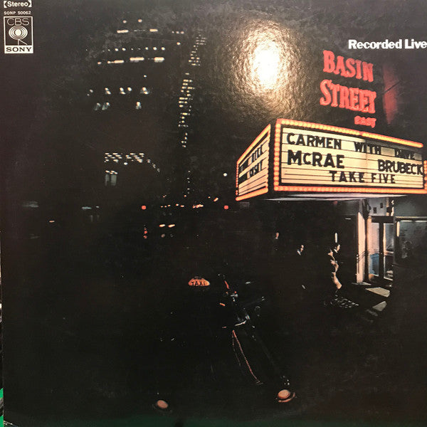 Carmen McRae - Take Five (Recorded Live At Basin Street East) (Viny...