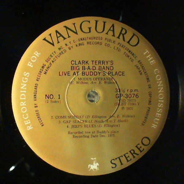 Clark Terry's Big Bad Band - Big-B-A-D-Band Live! At Buddy's Place ...