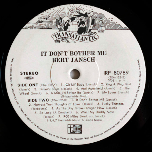 Bert Jansch - It Don't Bother Me (Vinyl, LP, Album)
