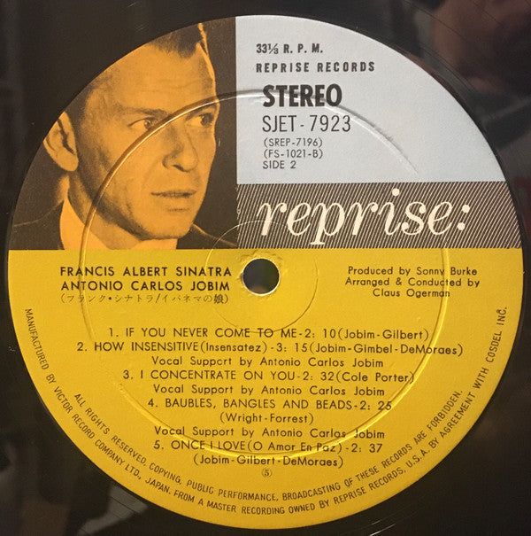 Frank Sinatra - Francis Albert Sinatra & Antonio Carlos Jobim (Vinyl, LP, Album, Stereo) Good Plus (G+) / Good Plus (G+)