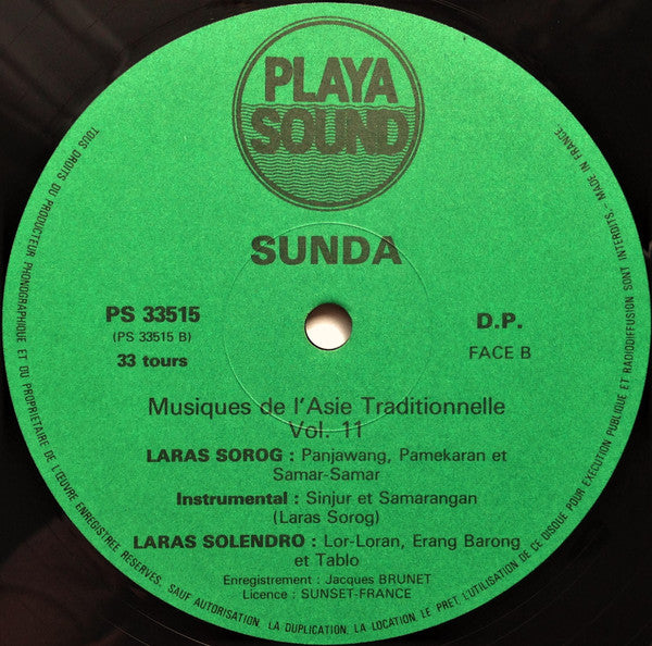 Various - Indonésie Sunda (Vinyl, LP, Reissue) Very Good (VG) / Very Good Plus (VG+)
