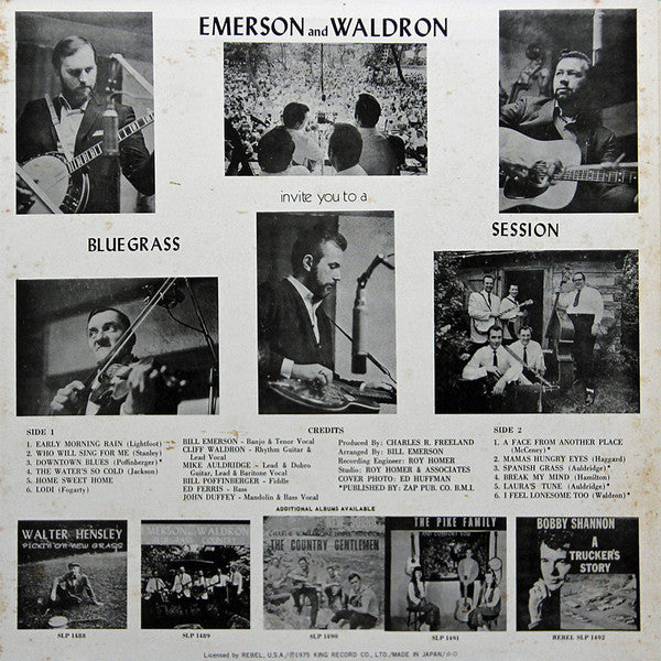 Emerson And Waldron - Bluegrass Session (Vinyl, LP, Album, Reissue) Very Good Plus (VG+) / Very Good (VG)