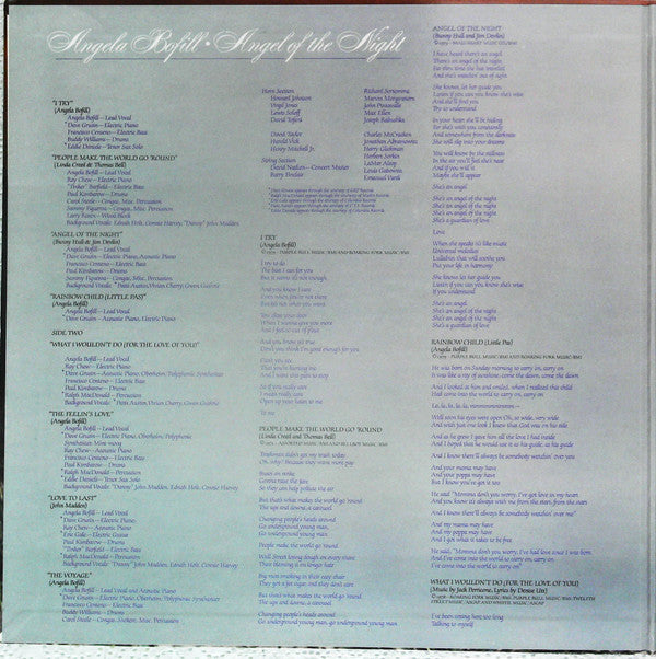 Angela Bofill - Angel Of The Night (Vinyl, LP, Album, Stereo) Very Good Plus (VG+) / Very Good (VG)