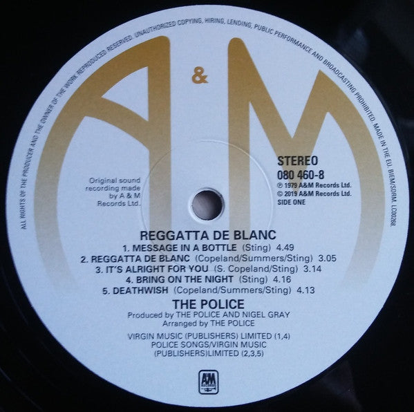 The Police - Reggatta De Blanc (Vinyl, LP, Album, Reissue, Remastered) Near Mint (NM or M-) / Near Mint (NM or M-)