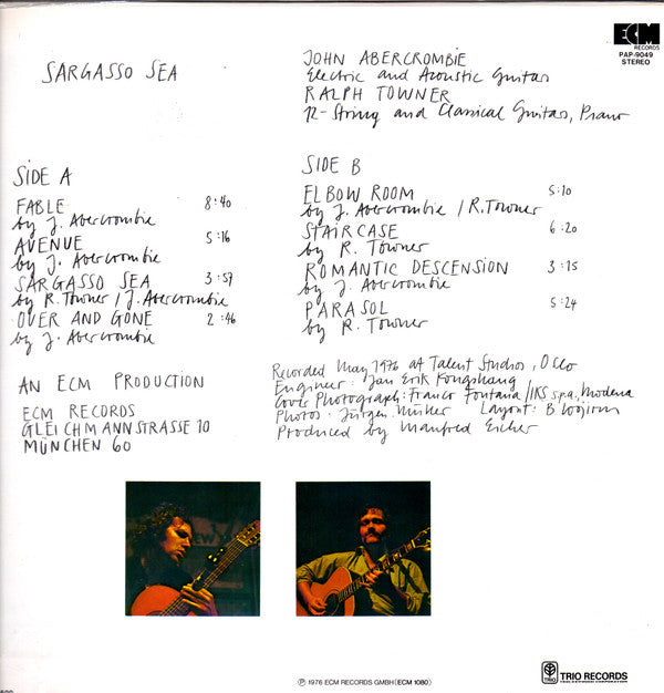 John Abercrombie - Sargasso Sea (Vinyl, LP, Album) Near Mint (NM or M-) / Very Good (VG)